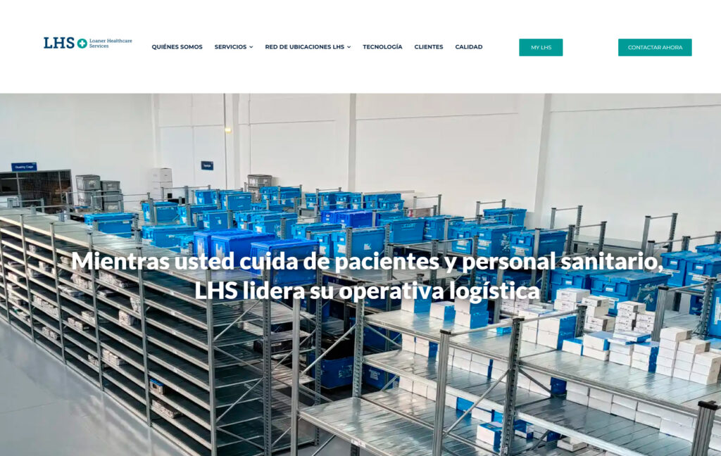 Pantallazo web Loaner Healthcare Services